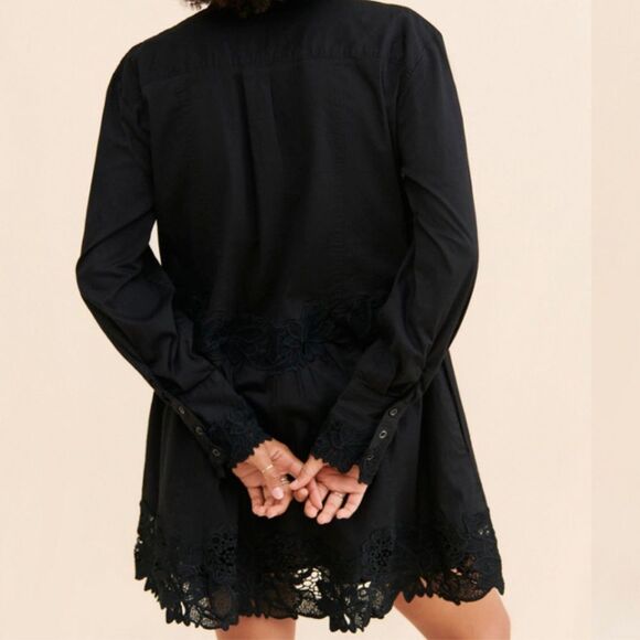 Free People Constance Mini Dress Black S - Picture 9 of 9